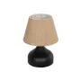 GLOBOSTAR® PYRAMID 204-0057 Μοντέρνο Επιτραπέζιο Φωτιστικό Πορτατίφ με Ντουί 1 x E27 AC 220-240V IP20 - Μαύρο & Μπεζ - Μ22 x Π22 x Υ30cm