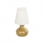 GLOBOSTAR® SWEET 204-0061 Μοντέρνο Επιτραπέζιο Φωτιστικό Πορτατίφ με Ντουί 1 x E27 AC 220-240V IP20 - Χρυσό & Μπεζ - Μ14 x Π14 x Υ25cm