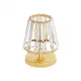 GLOBOSTAR® GLASSY 204-0064 Μοντέρνο Επιτραπέζιο Φωτιστικό Πορτατίφ με Ντουί 1 x E27 AC 220-240V IP20 - Χρυσό & Διάφανο - Μ18 x Π180 x Υ22cm