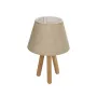 GLOBOSTAR® CAP 204-0067 Μοντέρνο Επιτραπέζιο Φωτιστικό Πορτατίφ με Ντουί 1 x E27 AC 220-240V IP20 - Καφέ & Μπεζ - Μ22 x Π22 x Υ33cm