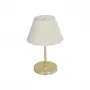 GLOBOSTAR® GLOSSY 204-0071 Μοντέρνο Επιτραπέζιο Φωτιστικό Πορτατίφ με Ντουί 1 x E27 AC 220-240V IP20 - Χρυσό & Λευκό - Μ22 x Π22 x Υ34cm
