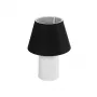 GLOBOSTAR® CIA 204-0081 Μοντέρνο Επιτραπέζιο Φωτιστικό Πορτατίφ με Ντουί 1 x E27 AC 220-240V IP20 - Λευκό & Μαύρο - Μ23 x Π23 x Υ31,5cm