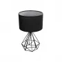 GLOBOSTAR® DIAMOND 204-0083 Μοντέρνο Επιτραπέζιο Φωτιστικό Πορτατίφ με Ντουί 1 x E27 AC 220-240V IP20 - Μαύρο - Μ24,5 x Π24,5 x Υ40cm