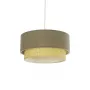 GLOBOSTAR® BIGGIE 204-0097 Μοντέρνο Κρεμαστό Φωτιστικό Οροφής με Ντουί 1 x E27 AC 220-240V IP20 - Λαδί & Μπεζ - Μ30 x Π30 x Υ17cm