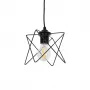 GLOBOSTAR® PATRICK 204-0109 Μοντέρνο Κρεμαστό Φωτιστικό Οροφής με Ντουί 1 x E27 AC 220-240V IP20 - Μαύρο - Μ14 x Π14 x Υ16cm