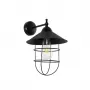 GLOBOSTAR® CAT 204-0116 Μοντέρνο Φωτιστικό Τοίχου - Απλίκα με Ντουί 1 x E27 AC 220-240V IP20 - Μαύρο - Μ22 x Π25 x Υ30cm