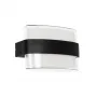 GLOBOSTAR® EMPIRE 60782 Μοντέρνο Φωτιστικό Τοίχου - Απλίκα LED 12W 1260lm 120° AC 220-240V Αδιάβροχο IP65 Φυσικό Λευκό 4500K - Bridgelux SMD Chip & TÜV SÜD Driver - Μαύρο Ματ - Μ18.5 x Π9 x Υ12cm - 3 Χρόνια Εγγύηση