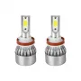 GloboStar® 82004 H8 C6 Line KIT Βασικού Φωτισμού Αυτοκινήτου & Φορτηγού 1st Generation Can-Bus Series LED CREE CXB COB 24W/48W 3600lm/7200lm DC 12-24V Αδιάβροχο IP65 Ψυχρό Λευκό 6000K