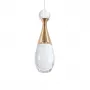 GLOBOSTAR® JADORE 01232 Μοντέρνο Κρεμαστό Φωτιστικό Οροφής LED 5W 400lm 120° AC 220-240V IP20 Θερμό Λευκό 2700K - Lumileds SMD Chip - Χρυσό & Διάφανο - Μ8 x Π8 x Υ26cm - 2 Χρόνια Εγγύηση