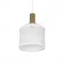GLOBOSTAR® NETO 201-0129 Μοντέρνο Κρεμαστό Φωτιστικό Οροφής με Ντουί 1 x E27 AC 220-240V IP20 - Χρυσό & Λευκό - Μ18 x Π18 x Υ70cm
