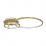GLOBOSTAR® NEMESIS 61107 Μοντέρνο Φωτιστικό Οροφής LED 67W 7573lm 360° AC 220-240V IP20 Ρυθμιζόμενο Λευκό CCT με Χειριστήριο από 2700K έως 6000K Dimmable - Lumileds SMD Chip - Χρυσό Βούρτσας - Μ84 x Π45 x Υ13cm - 3 Χρόνια Εγγύηση
