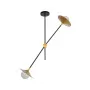 GLOBOSTAR® JOLIET 999-0043 Μοντέρνο Φωτιστικό Οροφής με Ντουί 2 x G9 AC 220-240V IP20 - Μαύρο & Χρυσό - Μ93 x Π20 x Υ106cm