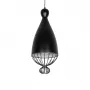 GLOBOSTAR® SOBRINO 999-0110 Vintage Κρεμαστό Φωτιστικό Οροφής με Ντουί 1 x E27 AC 220-240V IP20 - Μαύρο - Μ26 x Π26 x Υ70cm