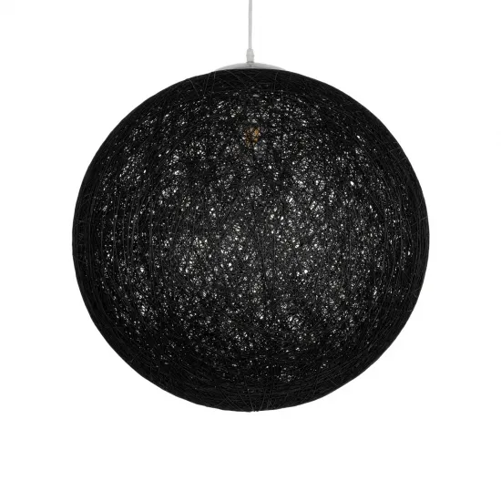 GLOBOSTAR® OCEANA 999-0157 Boho Κρεμαστό Φωτιστικό Οροφής με Ντουί 1 x E27 AC 220-240V IP20 - Μαύρο - Μ60 x Π60 x Υ60cm