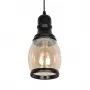 GLOBOSTAR® OLIVER 999-0188 Vintage Κρεμαστό Φωτιστικό Οροφής με Ντουί 1 x E27 AC 220-240V IP20 - Μελί & Μαύρο - Μ14 x Π14 x Υ30cm