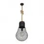 GLOBOSTAR® URBAN 999-0192 Vintage Κρεμαστό Φωτιστικό Οροφής με Ντουί 1 x E27 AC 220-240V IP20 - Μαύρο & Μπεζ - Μ28 x Π28 x Υ80cm
