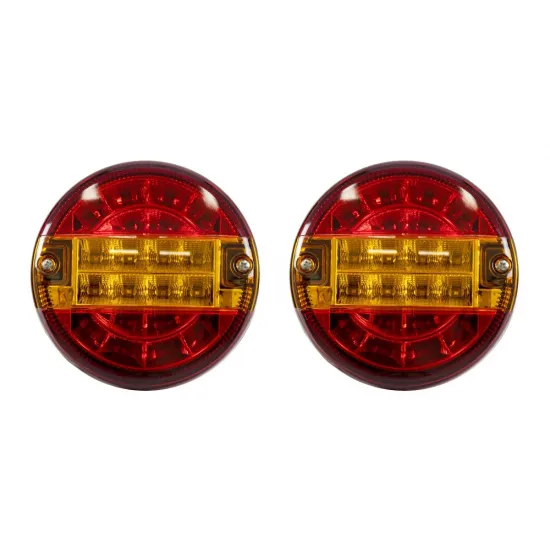 GLOBOSTAR® TAILIGHT 999-0252 Πίσω Φανάρι Οχημάτων LED 10W 400lm 180° DC 12V Αδιάβροχο IP66 Πορτοκαλί & Κόκκινο - Μ13.5 x Π13.5 x Υ5.5cm - Πακέτο 2 Τεμαχίων - 1 Χρόνο Εγγύηση