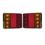 GLOBOSTAR® TAILIGHT 999-0255 Πίσω Φανάρι Οχημάτων LED 9W 360lm 140° DC 12V Αδιάβροχο IP66 Πορτοκαλί & Κόκκινο & Ψυχρό Λευκό 6000K - Μ12 x Π9.5 x Υ2cm - Πακέτο 2 Τεμαχίων - 1 Χρόνο Εγγύηση