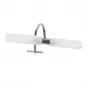 GLOBOSTAR® FLORA 60414 Μοντέρνο Φωτιστικό Τοίχου - Απλίκα Καθρέπτη Μπάνιου με Ντουί 2 x G9 AC 220-240V IP44 - Νίκελ Χρώμιο - Μ31 x Π13 x Υ12cm
