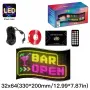 GLOBOSTAR® MATRIX GLB-106-0008 Εύκαμπτη Κυλιόμενη Ψηφιακή Επιγραφή 33x20cm P4.5 64x32 Pixel LED 10W AC 220-240V Αδιάβροχο IP65 Πολύχρωμο RGB - Bluetooth Control μέσω iPIXEL APP - Μ33 x Π0.4 x Υ20cm - 2 Χρόνια Εγγύηση