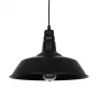 GLOBOSTAR® RAY 01049 Vintage Κρεμαστό Φωτιστικό Οροφής με Ντουί 1 x E27 AC 220-240V IP20 - Μαύρο - Μ36 x Π36 x Υ25cm