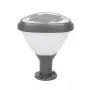 GLOBOSTAR® NATURE 90532 Φωτιστικό Κολωνάκι Κήπου LED 10W 500lm 120° DC 5V με Ενσωματωμένο Φωτοβολταϊκό Panel 6V 2W & Επαναφορτιζόμενη Μπαταρία Li-ion 3.2V 8000mAh με Αισθητήρα Ημέρας-Νύχτας Αδιάβροχο IP65 Ψυχρό Λευκό 6000K - Sanan SMD Chip - Γκρι Ανθρακί Ματ - Μ26 x Π26 x Υ30cm - 2 Χρόνια Εγγύηση
