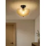 GLOBOSTAR® MEDUSA 203-0306 Μοντέρνο Φωτιστικό Οροφής με Ντουί 1 x E27 AC 220-240V IP20 -Καφέ & Μαύρο - Μ25 x Π25 x 23cm