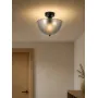 GLOBOSTAR® MEDUSA 203-0307 Μοντέρνο Φωτιστικό Οροφής με Ντουί 1 x E27 AC 220-240V IP20 - Γκρι Μαύρο - Μ25 x Π25 x 23cm