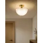 GLOBOSTAR® MEDUSA 203-0308 Μοντέρνο Φωτιστικό Οροφής με Ντουί 1 x E27 AC 220-240V IP20 -Μπεζ - Χρυσό - Μ25 x Π25 x 23cm