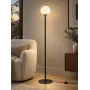 GLOBOSTAR® GLOBART 204-0198 Μοντέρνο Επιδαπέδιο Φωτιστικό με Ντουί 1 x E27 AC 220-240V IP20 -Μαύρο & Λευκό - Μ25 x Π25 x Υ135cm