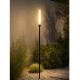 GLOBOSTAR® REED GLB-103-0006 Φωτιστικό Κολωνάκι Κήπου με Καρφωτή Βάση LED 2W 180lm 360° DC 24V Αδιάβροχο IP65 Θερμό Λευκό 2700K - Sanan SMD Chip - Μαύρο Ματ - Μ2 x Π2 x Υ100cm - 3 Χρόνια Εγγύηση