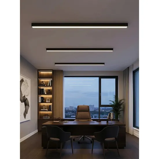 kelvo® ORION KLV-101-0362-V2 Γραμμικό Φωτιστικό Οροφής LED 72W 7200lm 120° AC 220-240V IP20 Ρυθμιζόμενο Λευκό CCT με Χειριστήριο από 2700K έως 6000K Dimmable - Lumileds SMD Chip - Μαύρο Ματ - Μ120 x Π5.5 x Υ7cm - 3 Χρόνια Εγγύηση