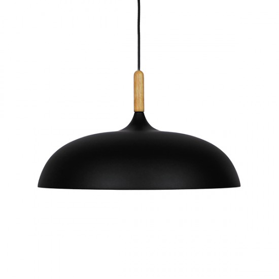 GLOBOSTAR® VALLETE 01258 Μοντέρνο Κρεμαστό Φωτιστικό Οροφής με Ντουί 1 x E27 AC 220-240V IP20 - Μαύρο & Μπεζ - Μ45 x Π45 x Υ27cm