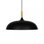 GLOBOSTAR® VALLETE 01258 Μοντέρνο Κρεμαστό Φωτιστικό Οροφής με Ντουί 1 x E27 AC 220-240V IP20 - Μαύρο & Μπεζ - Μ45 x Π45 x Υ27cm