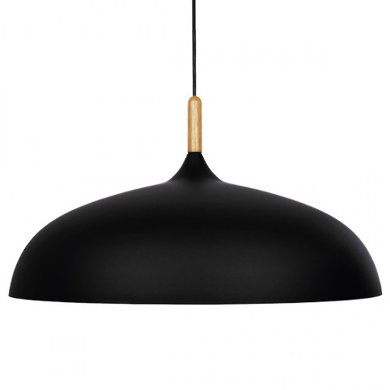 GLOBOSTAR® VALLETE 01259 Μοντέρνο Κρεμαστό Φωτιστικό Οροφής με Ντουί 1 x E27 AC 220-240V IP20 - Μαύρο & Μπεζ - Μ60 x Π60 x Υ35cm