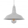 GLOBOSTAR® RAY 01044 Vintage Κρεμαστό Φωτιστικό Οροφής με Ντουί 1 x E27 AC 220-240V IP20 - Λευκό - Μ26 x Π26 x Υ25cm