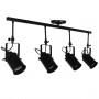 GLOBOSTAR® HOLLYWOOD 01156 Vintage Φωτιστικό Οροφής με Ντουί 4 x E27 AC 220-240V IP20 - Μαύρο - Μ110 x Π13 x Υ38cm