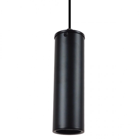 GLOBOSTAR® CANNON 01275 Μοντέρνο Κρεμαστό Φωτιστικό Οροφής με Ντουί 1 x GU10 AC 220-240V IP20 - Μαύρο - Μ6 x Π6 x Υ20cm