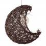 GLOBOSTAR® CRESCENT 01330 Vintage Κρεμαστό Φωτιστικό Οροφής με Ντουί 1 x E27 AC 220-240V IP20 - Καφέ - Μ30 x Π20 x Υ35cm