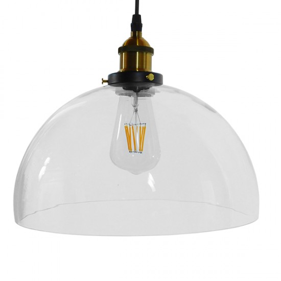 GLOBOSTAR® WICKHAM 01171 Vintage Κρεμαστό Φωτιστικό Οροφής με Ντουί 1 x E27 AC 220-240V IP20 - Πολύχρωμο - Μ30 x Π30 x Y25cm