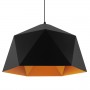 GLOBOSTAR® HEXAGON 01195 Μοντέρνο Κρεμαστό Φωτιστικό Οροφής με Ντουί 1 x E27 AC 220-240V IP20 - Μαύρο & Χρυσό - Μ46 x Π46 x Υ25cm