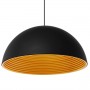 GLOBOSTAR® MEDEA 01344 Μοντέρνο Κρεμαστό Φωτιστικό Οροφής με Ντουί 1 x E27 AC 220-240V IP20 - Μαύρο & Χρυσό - Μ60 x Π60 x Υ30cm
