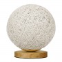 GLOBOSTAR® OCEANA 01417 Boho Επιτραπέζιο Φωτιστικό Πορτατίφ με Ντουί 1 x E27 AC 220-240V IP20 - Λευκό & Μπεζ - M20 x Π20 x Υ22cm