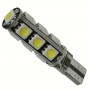 GloboStar® T10 W5W 21540 Λαμπτήρας LED T10 Can Bus με 13 SMD 5050 3.22W DC 12V IP20  660lm 120° Ψυχρό Λευκό