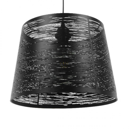 GLOBOSTAR® ACCADEMIA 01556 Μοντέρνο Κρεμαστό Φωτιστικό Οροφής με Ντουί 1 x E27 AC 220-240V IP20 - Μαύρο - Μ35 x Π35 x Υ25cm