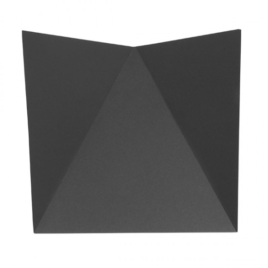 GLOBOSTAR® STEALTH 96509 Μοντέρνο Φωτιστικό Τοίχου - Απλίκα LED 10W 1200lm 60° AC 220-240V Αδιάβροχο IP65 Ψυχρό Λευκό 6000K - Bridgelux COB Chip & TÜV SÜD Driver - Γκρι Ανθρακί Ματ - Μ17 x Π7.5 x Υ17cm - 5 Χρόνια Εγγύηση