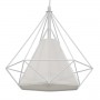 GLOBOSTAR® KAIRI 01619 Μοντέρνο Κρεμαστό Φωτιστικό Οροφής με Ντουί 1 x E27 AC 220-240V IP20 - Λευκό - Μ38 x Π38 x Υ39cm