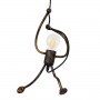 GLOBOSTAR® LITTLE MAN 01653 Μοντέρνο Κρεμαστό Φωτιστικό Οροφής με Ντουί 1 x E27 AC 220-240V IP20 - Χάλκινο - Μ20 x Π20 x Υ40cm