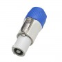 GLOBOSTAR® POWERCON 51191 Βύσμα Τροφοδοσίας Powercon/Speakon Θηλυκό 3 Pin AC/DC 250V 20A max - Γκρι & Μπλε - Μ6.9 x Π2.7 x Υ2.7cm