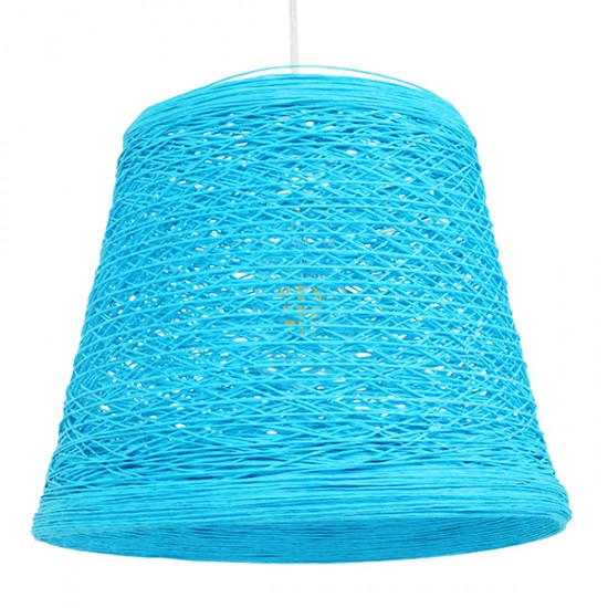 GLOBOSTAR® PLAYROOM 00995 Vintage Κρεμαστό Φωτιστικό Οροφής με Ντουί 1 x E27 AC 220-240V IP20 - Μπλε - Μ32 x Π32 x Υ27cm